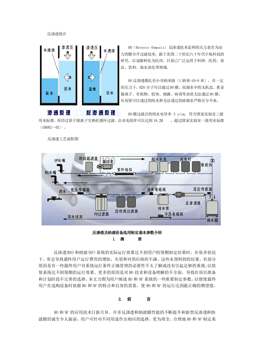 反渗透简介-