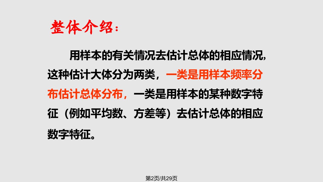 数学必修用样本的频率分布估计总体分布