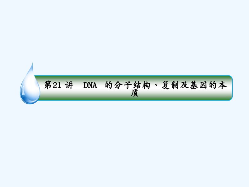 高考人教生物一轮复习课件：1-2-6-21DNA的分子结构、复制及基因的本质