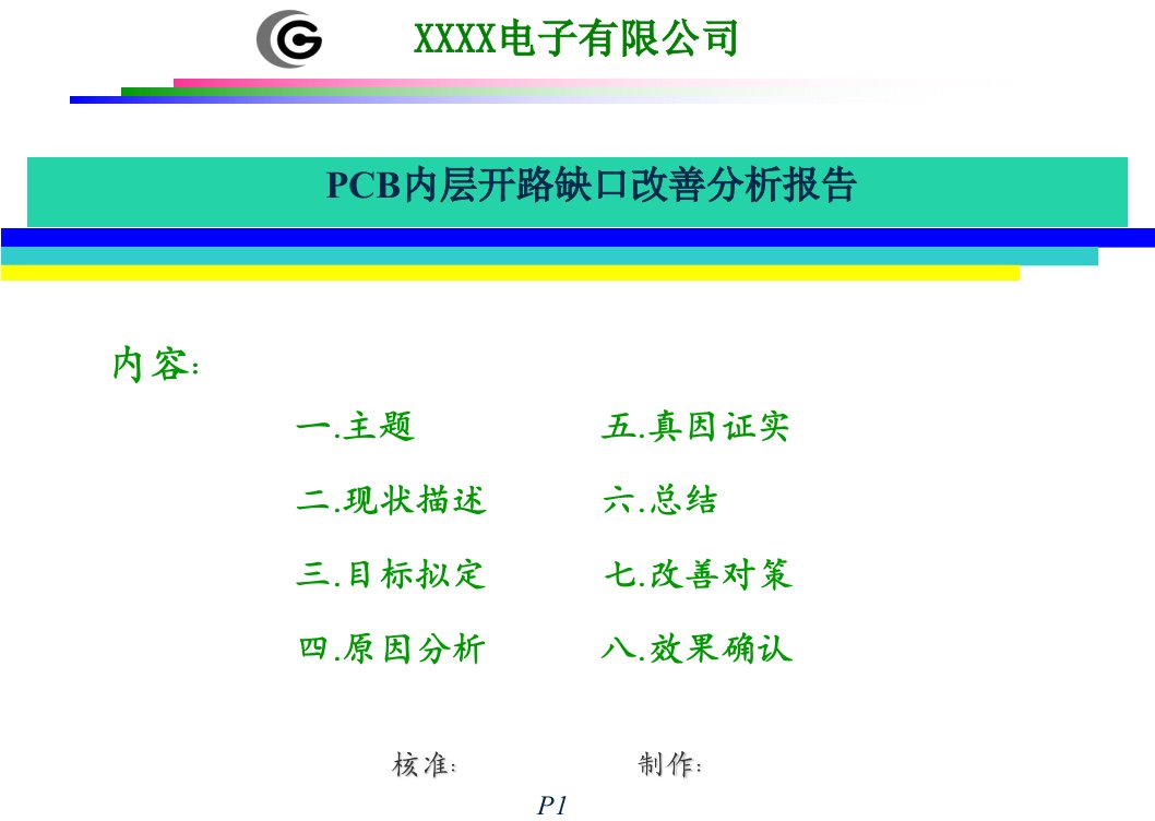 经典QCC专案提升PCB内层开路不良报告