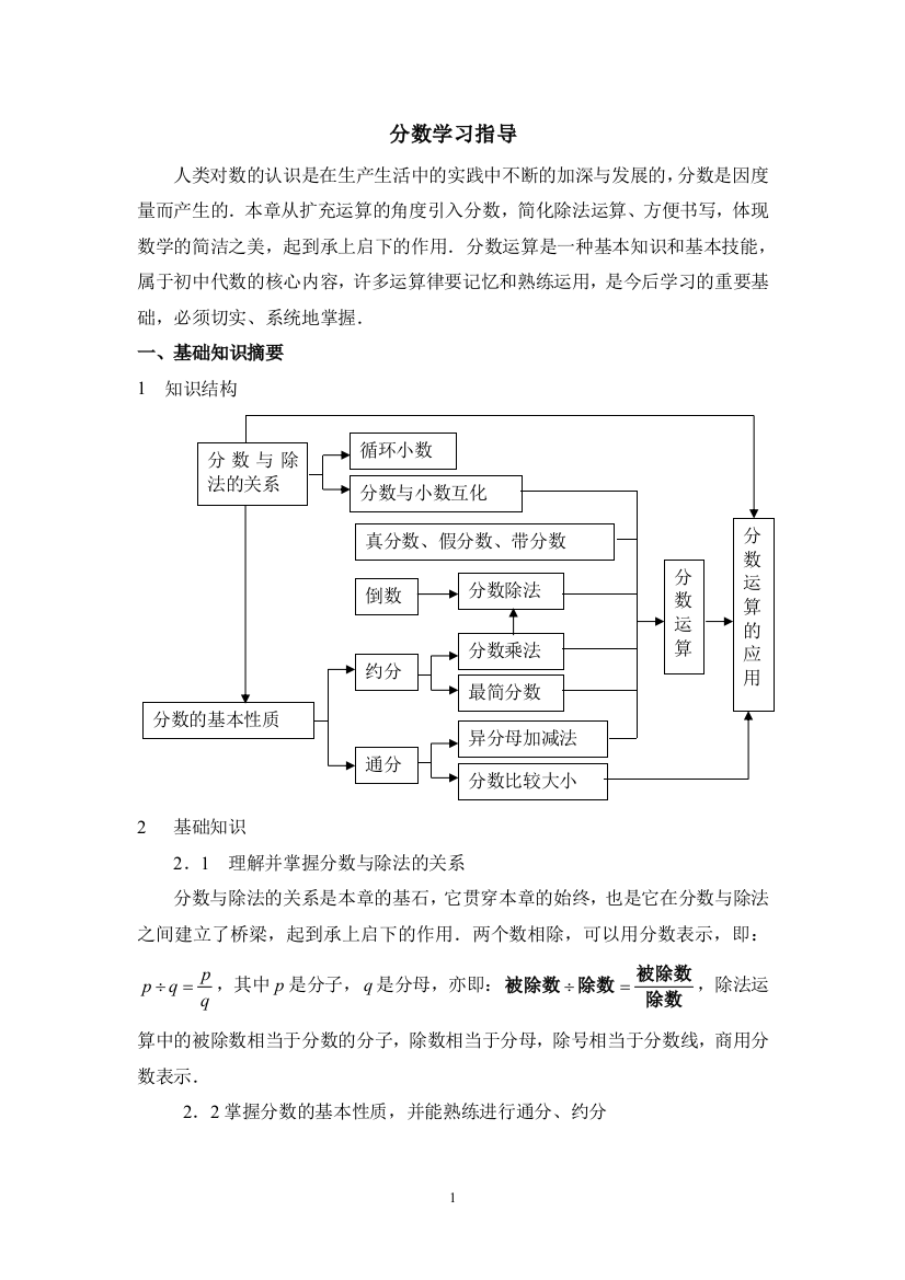 分数学习指导