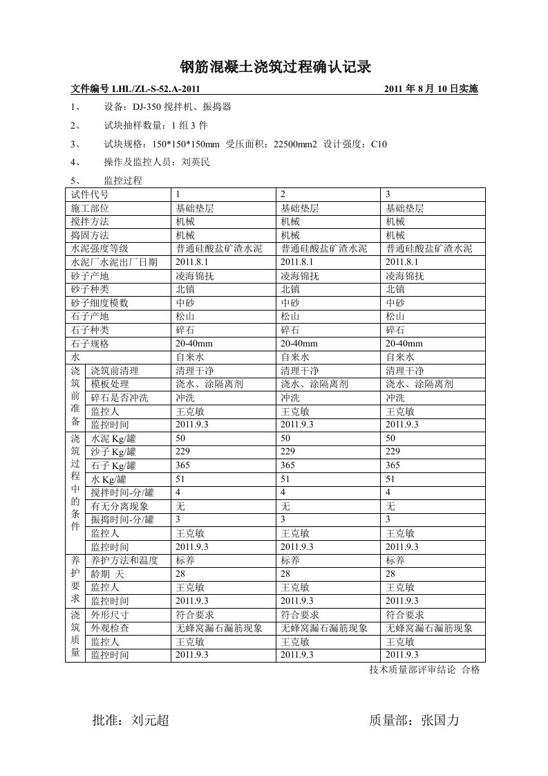 《特殊过程确认表》word版