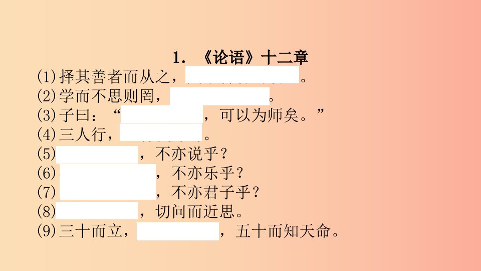 浙江省中考语文总复习