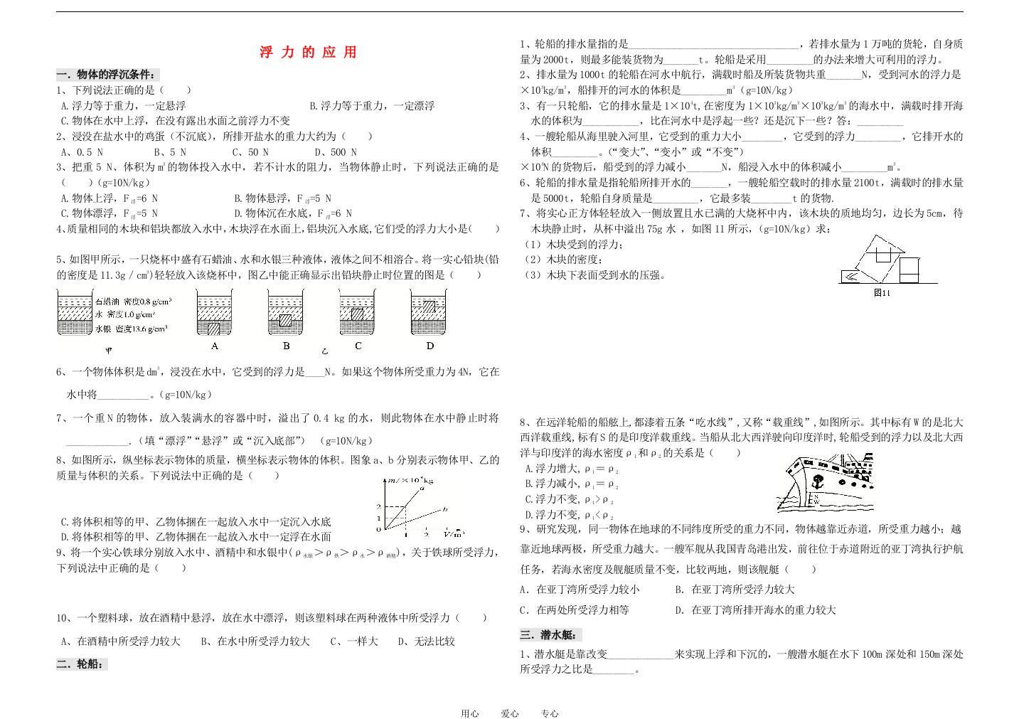 （整理版）6浮力的应用