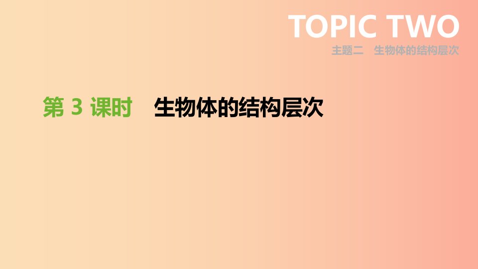 广东省2019年中考生物主题复习二生物体的结构层次第03课时生物体的结构层次课件