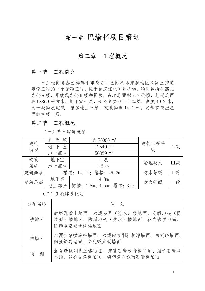 巴渝杯项目策划