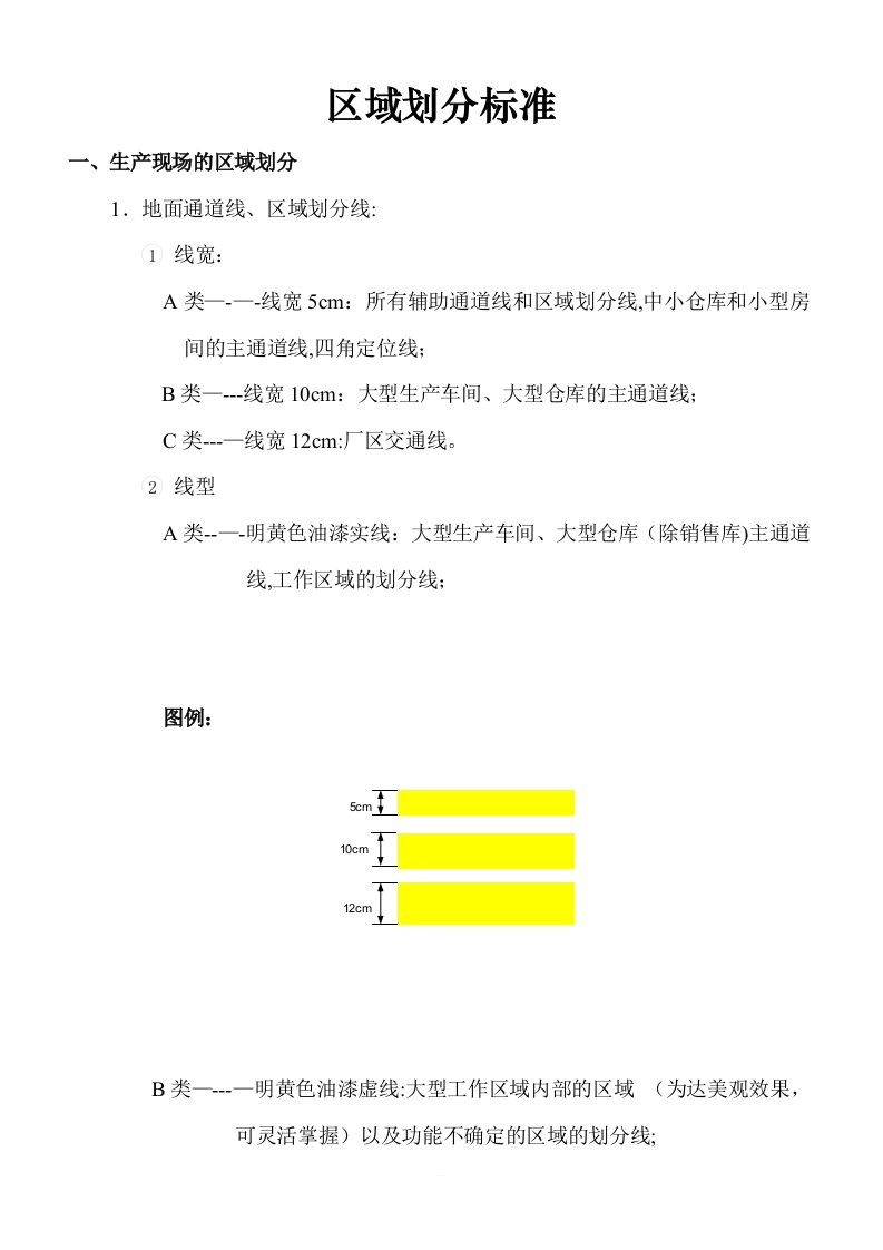 工厂区域划分执行标准