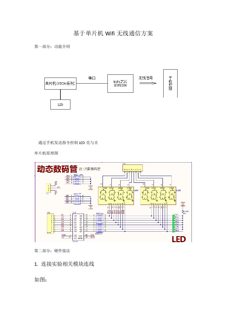 基于单片机Wifi无线通信方案-Demo