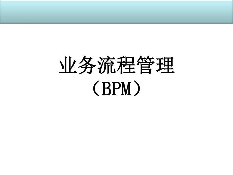 业务流程管理(BPM)(通用简明教材)