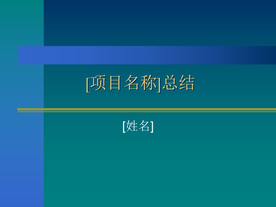 项目总结报告PPT模板