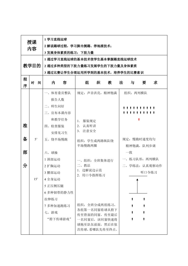 三小小学足球课教案全集