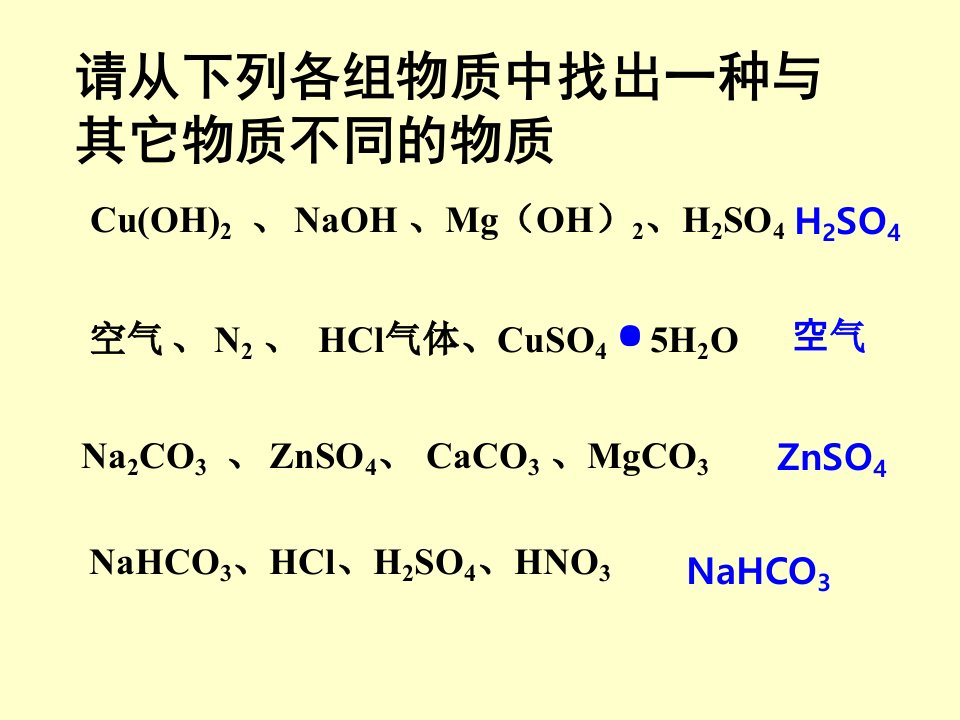 新人教版高一化学必修一教学课件物质的分类分散系ppt