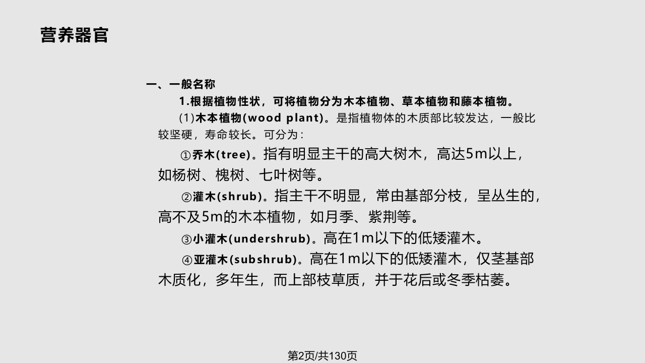 被子植物分类形态学术语