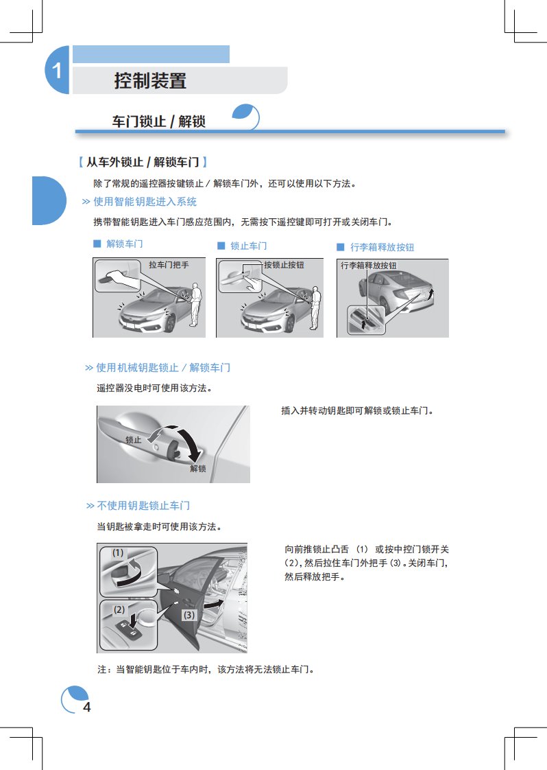 思域十代说明书(彩色)