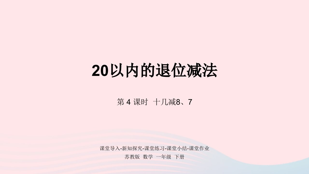 一年级数学下册第1单元20以内的退位减法第4课时十几减87课件苏教版