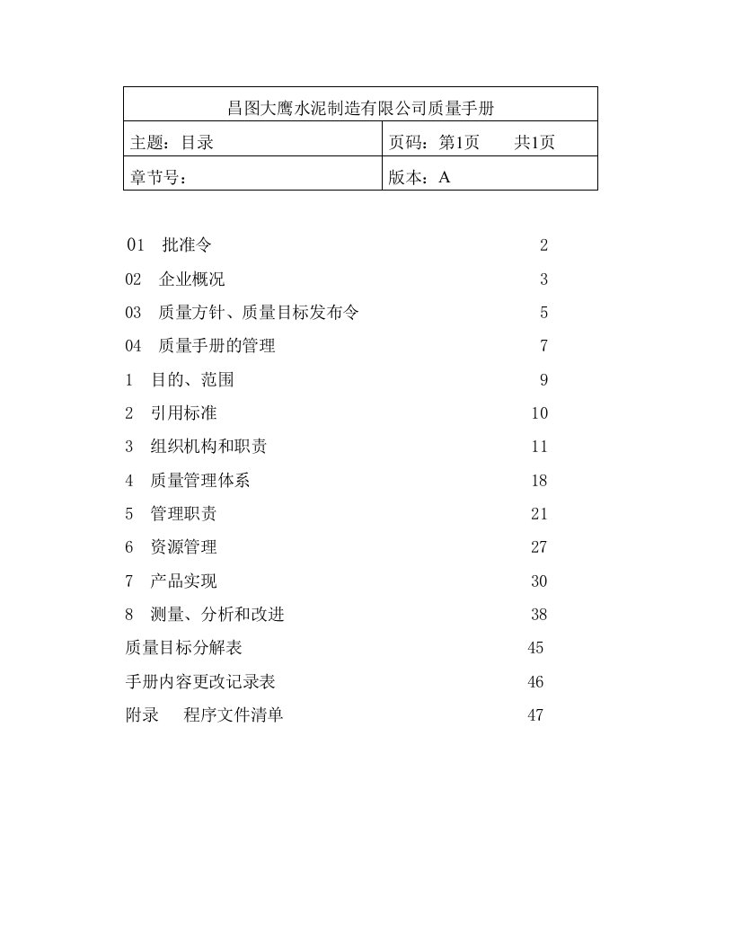 质量手册定稿版