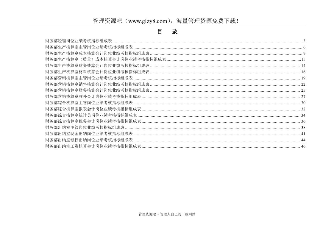 财务部绩效考核指标12652618