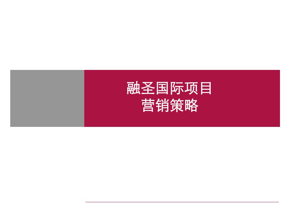 [精选]世联_长沙融圣国际项目营销策略报告_112PPT_09年