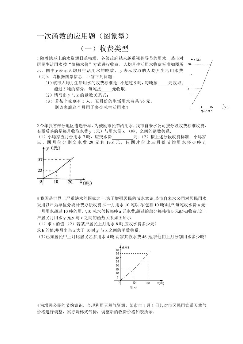 一次函数的应用题【图象型】