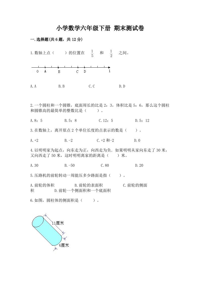 小学数学六年级下册