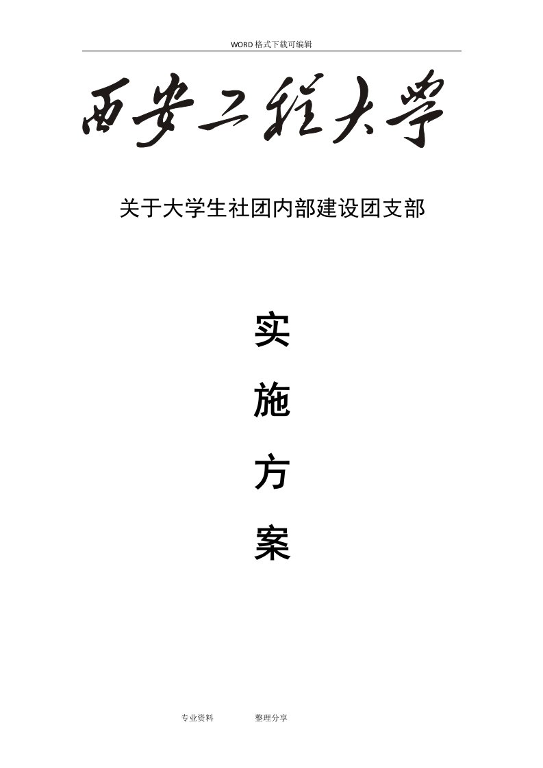 关于.大学生社团内部建设团支部方案