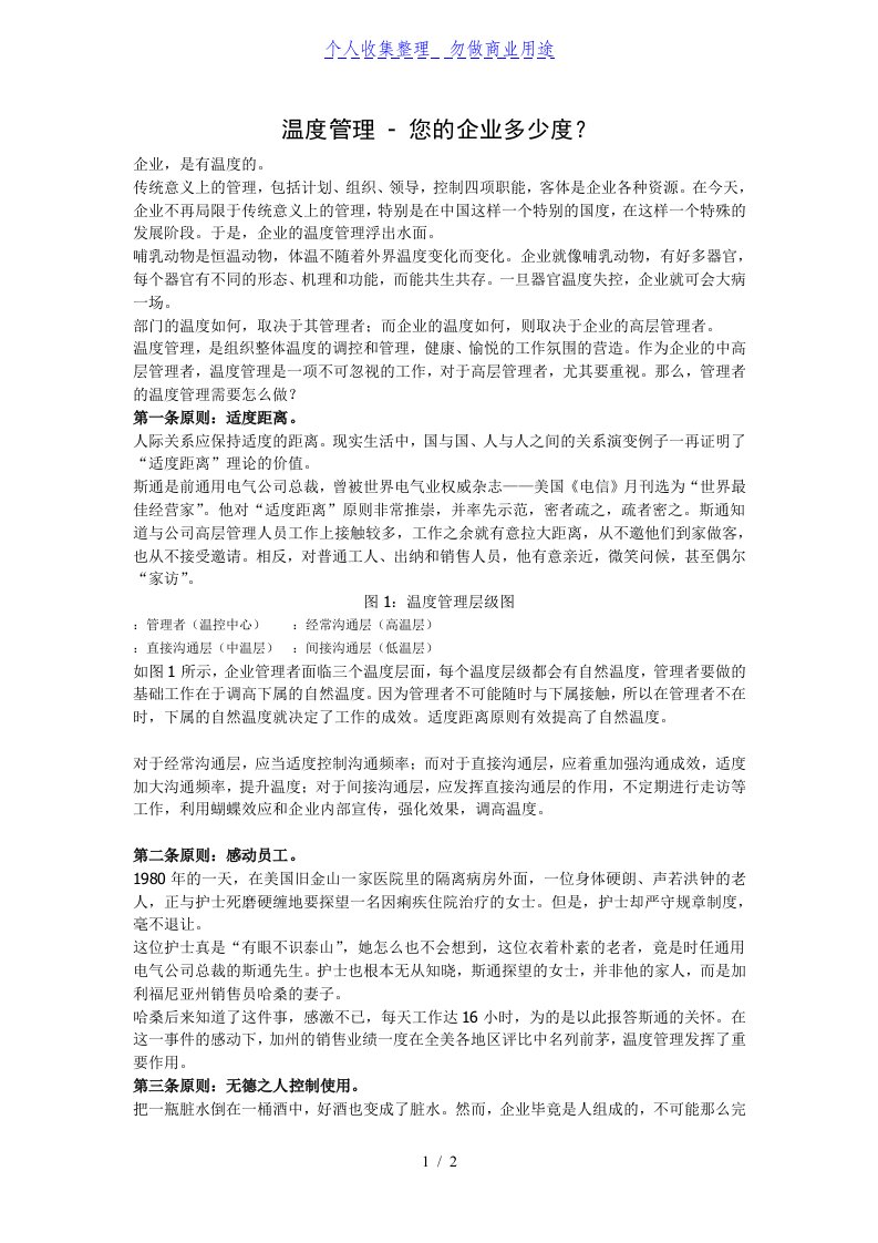 温度管理制度——您的公司多少度