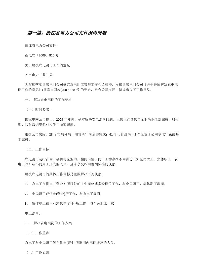 浙江省电力公司文件混岗问题[修改版]