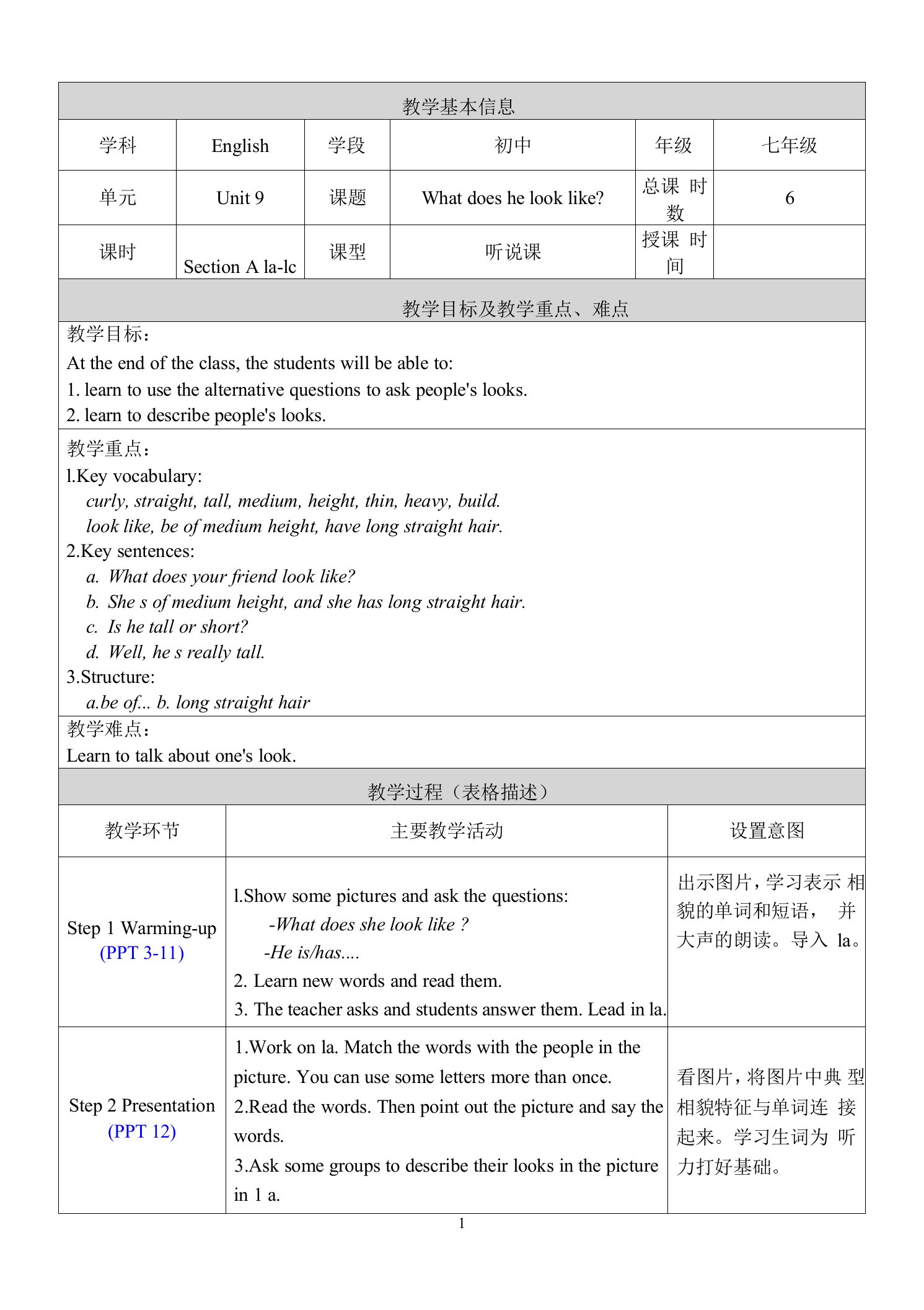 人教版英语七年级下册