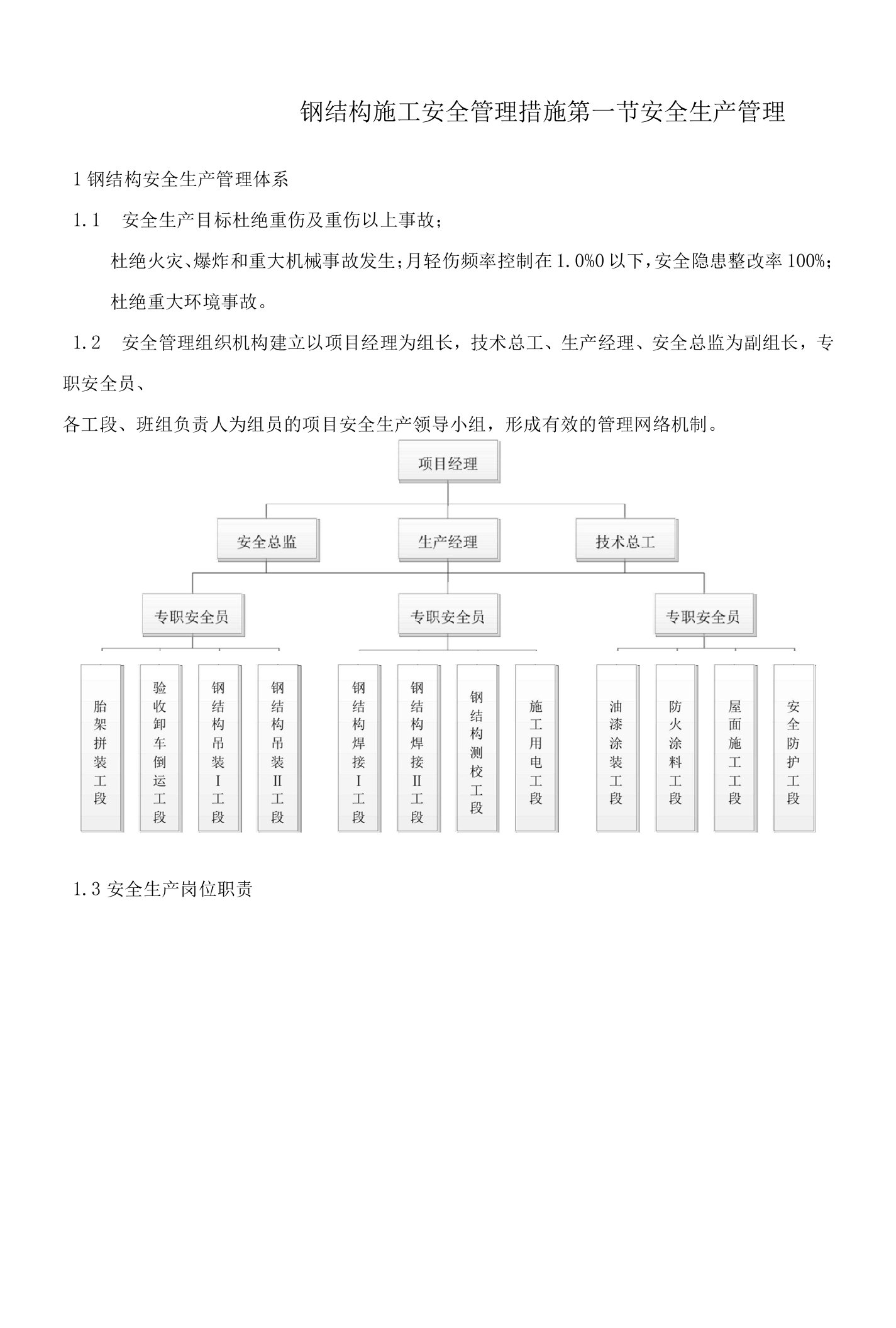 钢结构施工安全管理措施