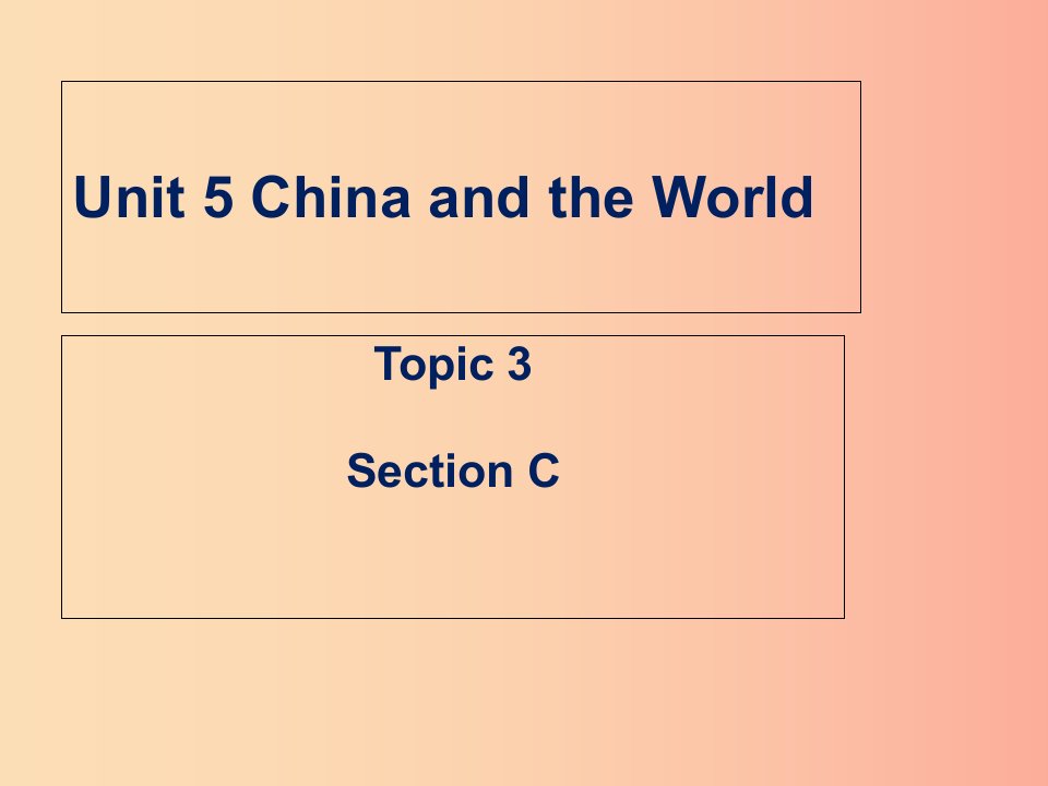 九年级英语下册Unit5ChinaandtheWorldTopic3NowitisasymbolofEnglandSectionC同步仁爱版