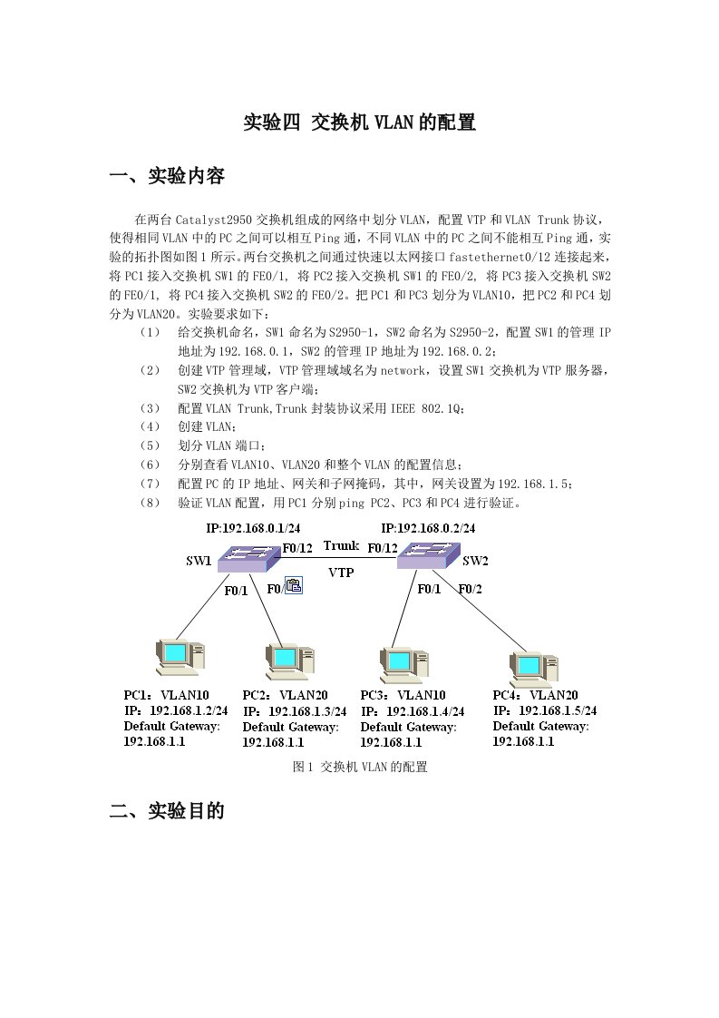 交换机VLAN的配置