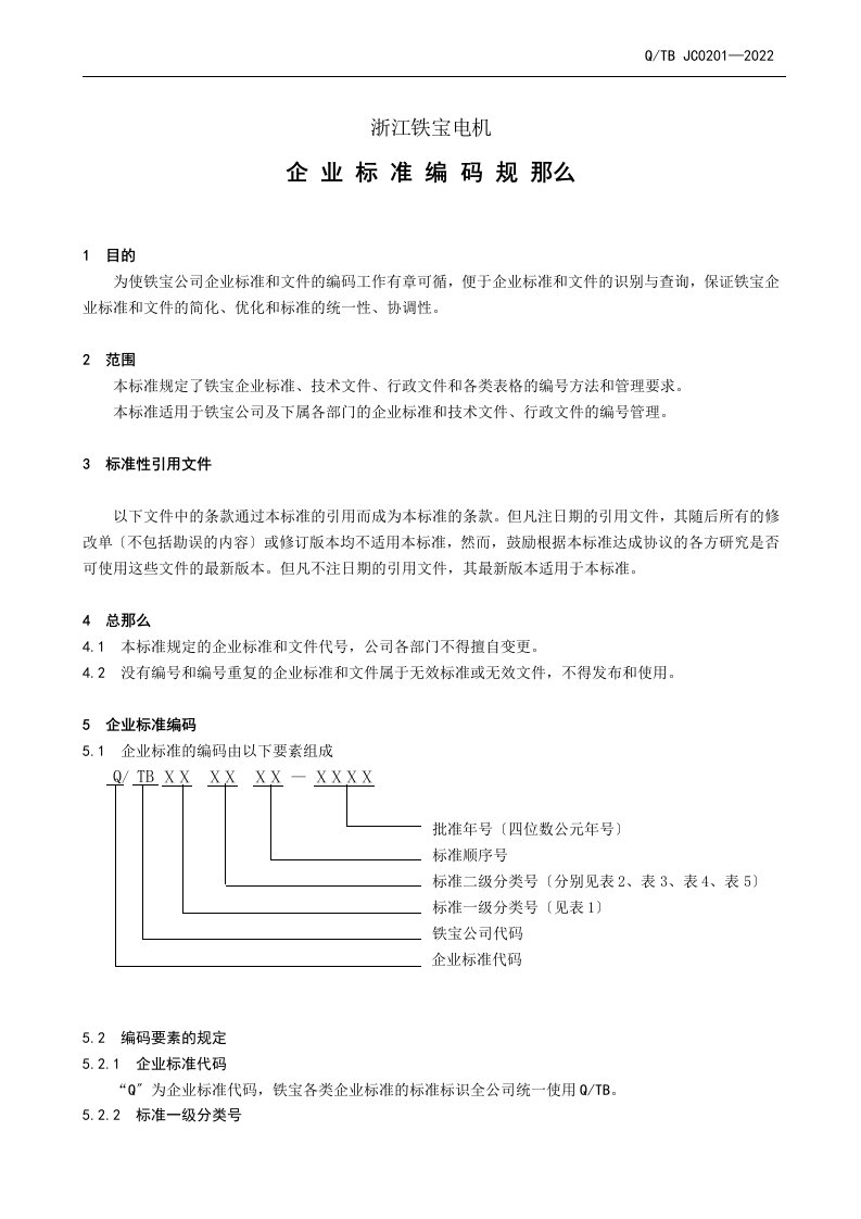 最新企业标准编码规则定doc