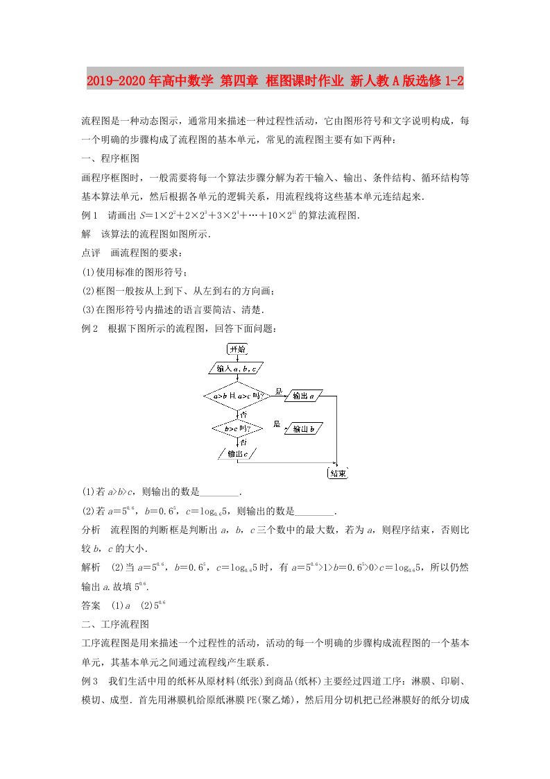 2019-2020年高中数学