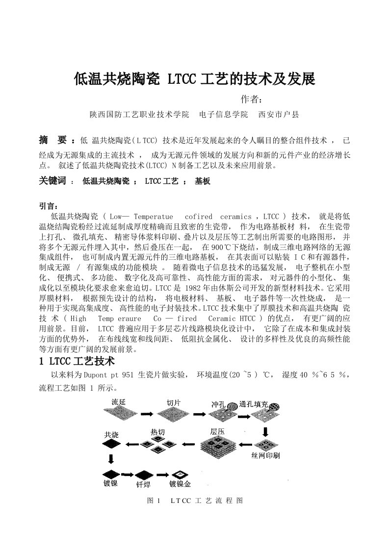 低温共烧陶瓷