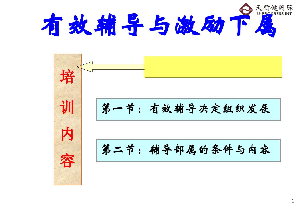 企业管理培训课件有效辅导与激励下属的方法与技巧