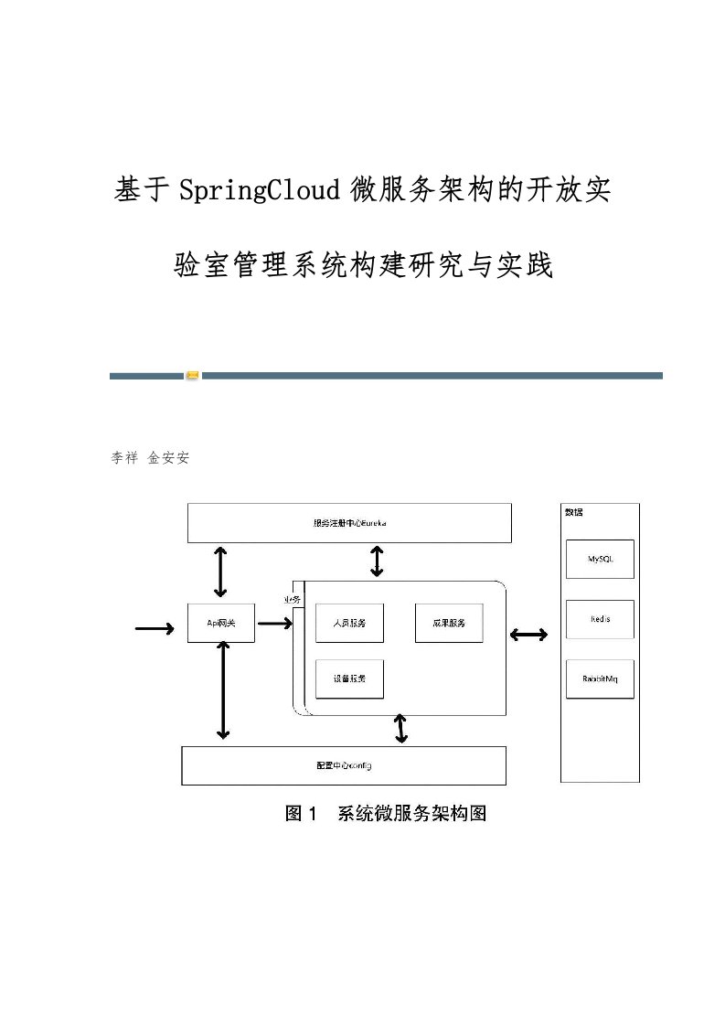 基于SpringCloud微服务架构的开放实验室管理系统构建研究与实践