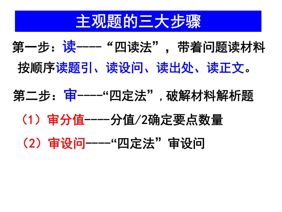 历史主观题解题方法与技巧ppt课件