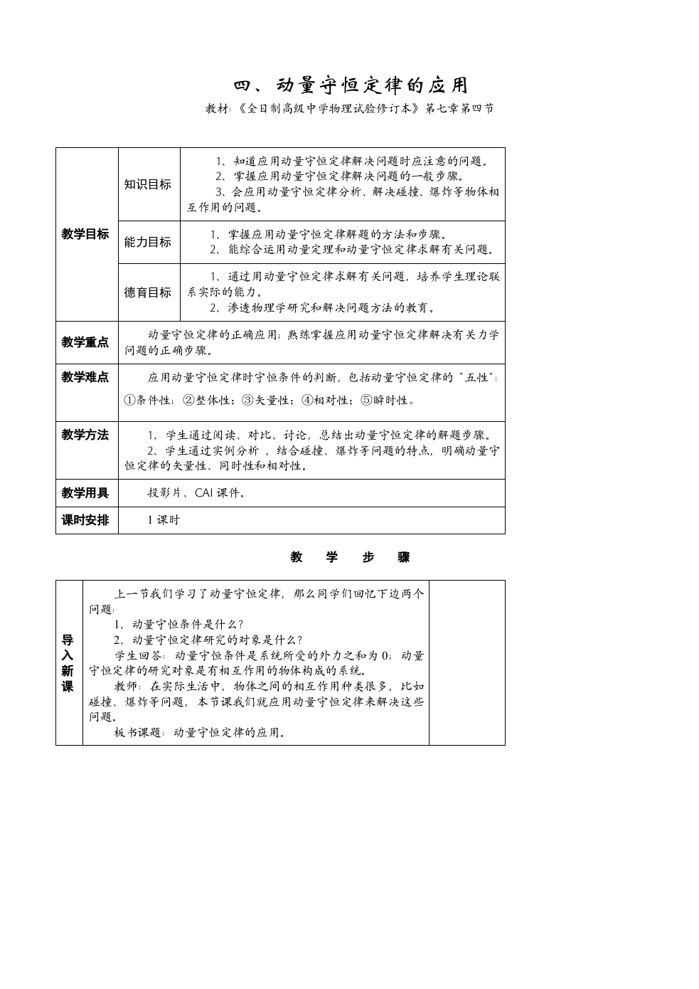 四、动量守恒定律的应用