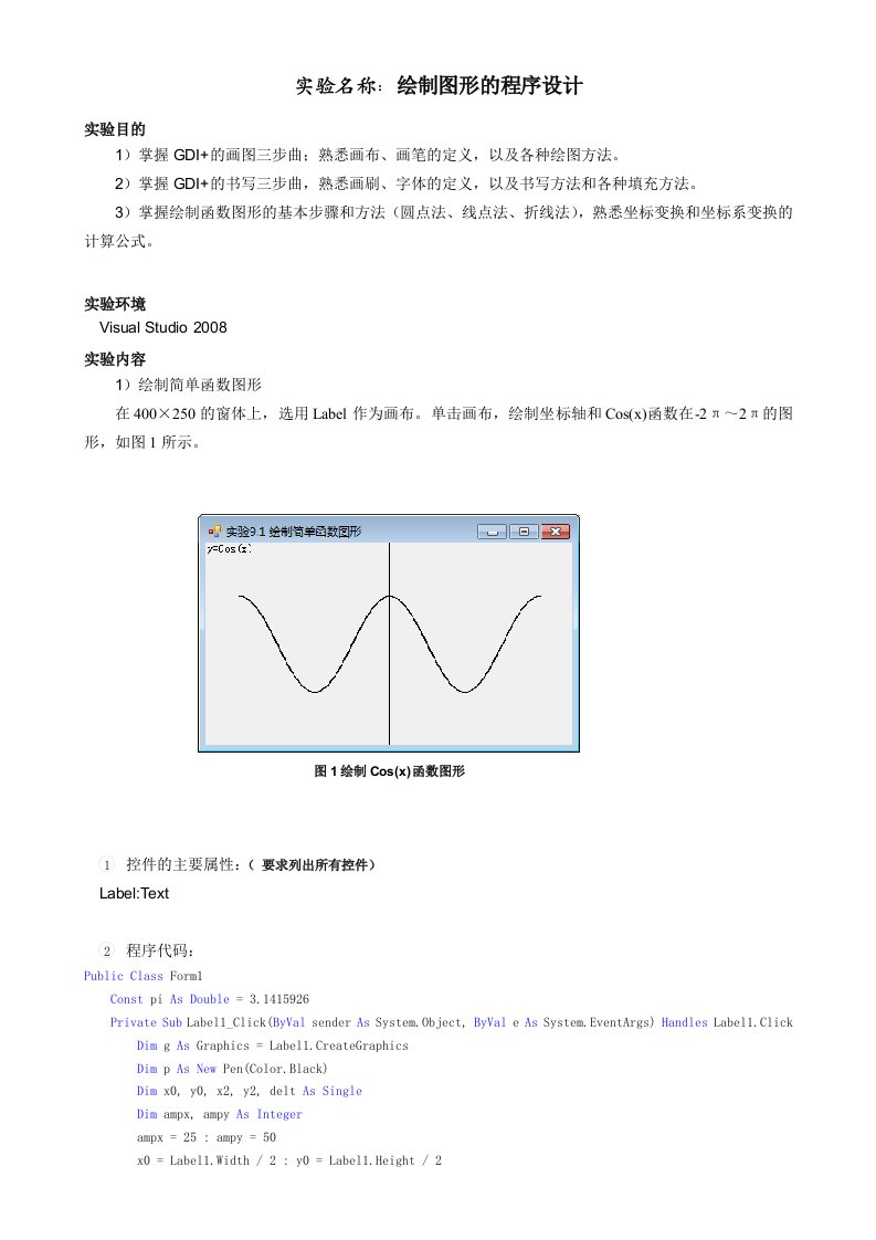 VB绘制图形的程序设计