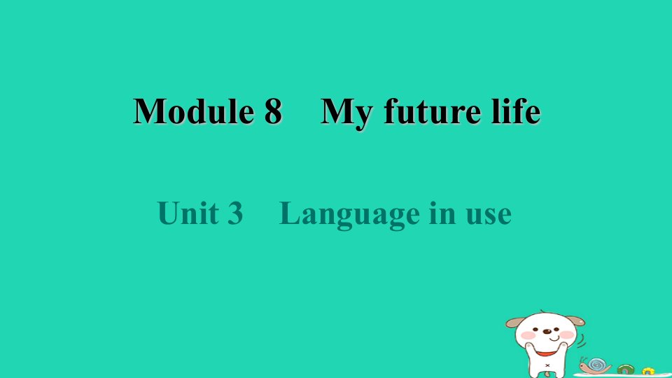 2024九年级英语下册Module8MyfuturelifeUnit3Languageinuse课件新版外研版