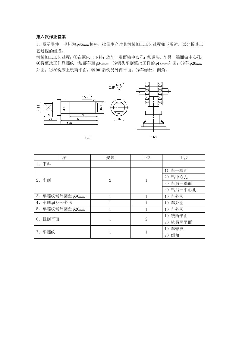 机械制造工程学课后作业答案