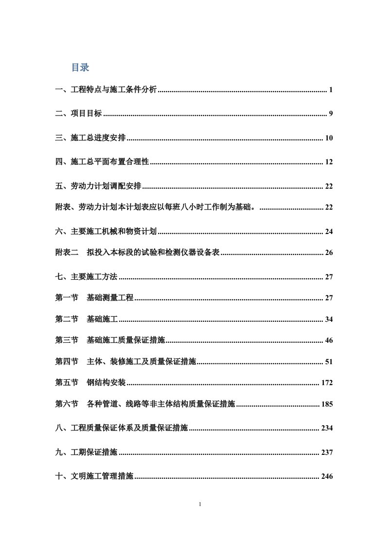 厂区重建项目—土建及装饰钢结构厂房新建工程施工方案