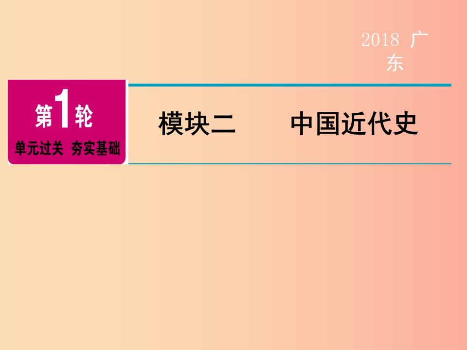 广东省2019年中考历史总复习