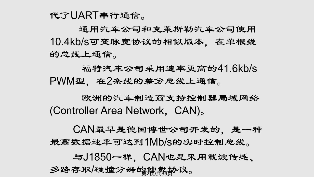 车载网络系统