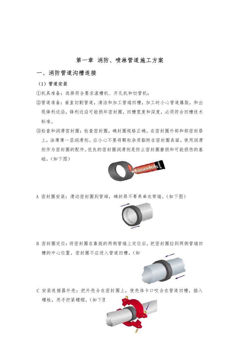 消防喷淋管道工程施工方案设计