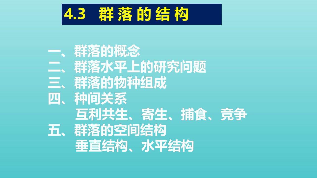 2021_2022学年高中生物第四章种群和群落第3节群落的结构课件新人教版必修3