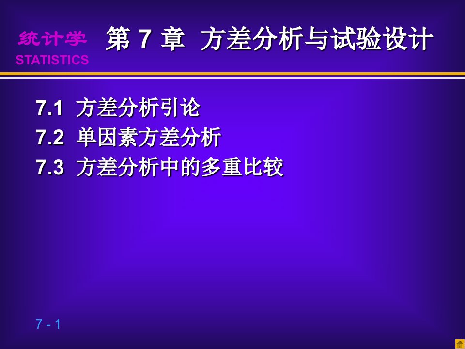 方差分析与试验设计