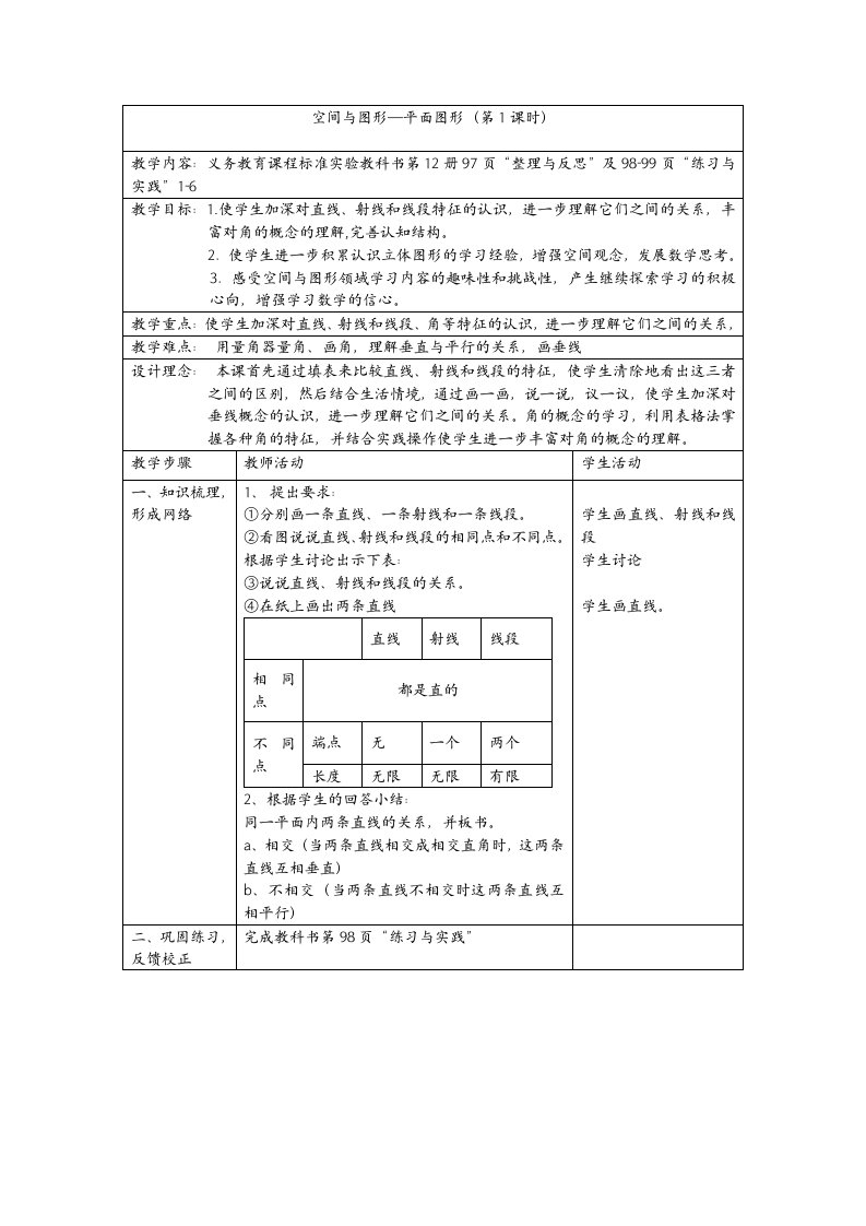 苏教版六年级上册空间与图形-平面图形