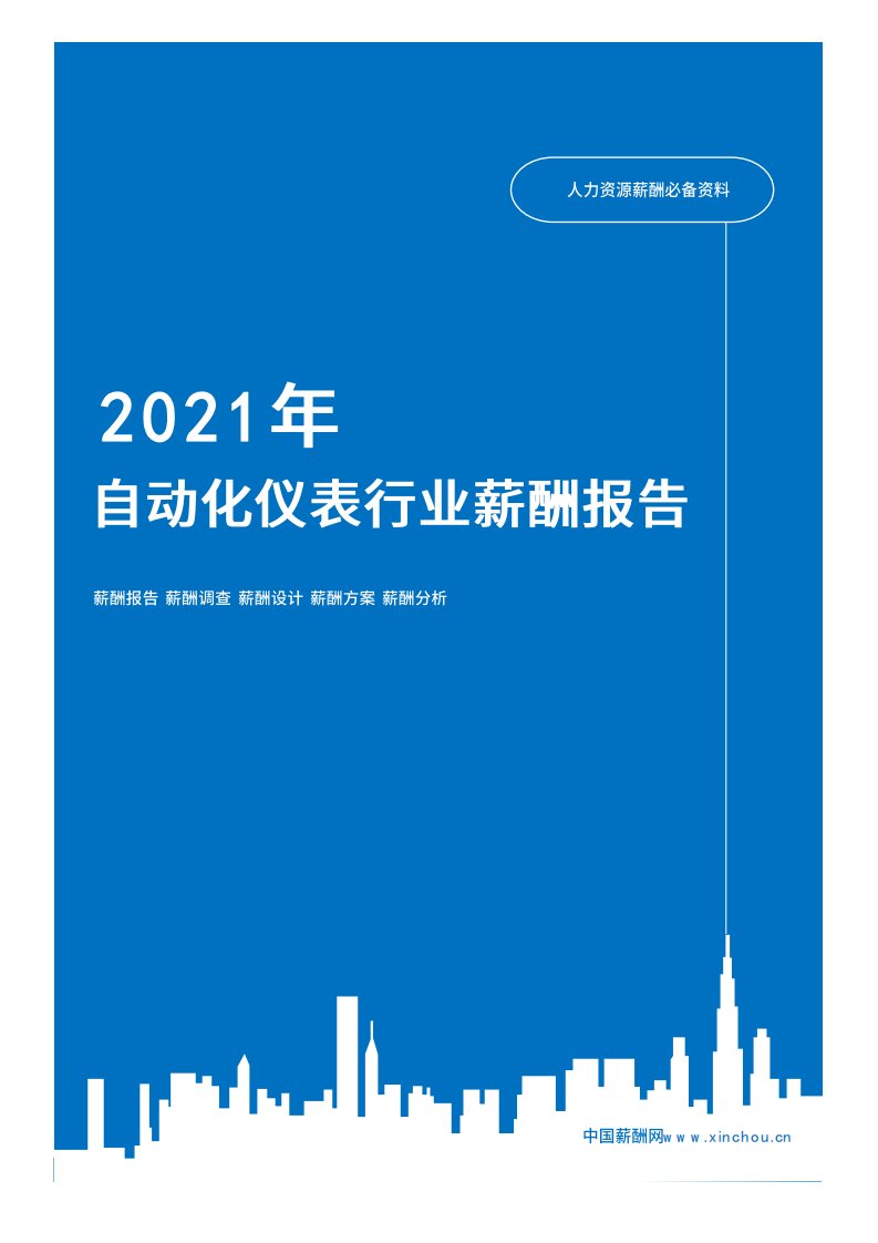 2021年薪酬报告系列之大制造自动化仪表行业薪酬报告薪酬调查