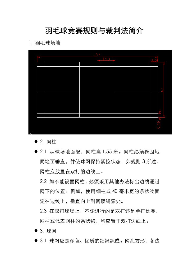 羽毛球竞赛规则与裁判法简介